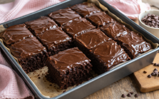 A classic chocolate traybake
