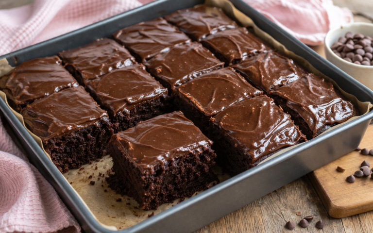 A classic chocolate traybake